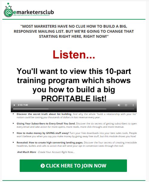 marketers club exclusive membership for passive income