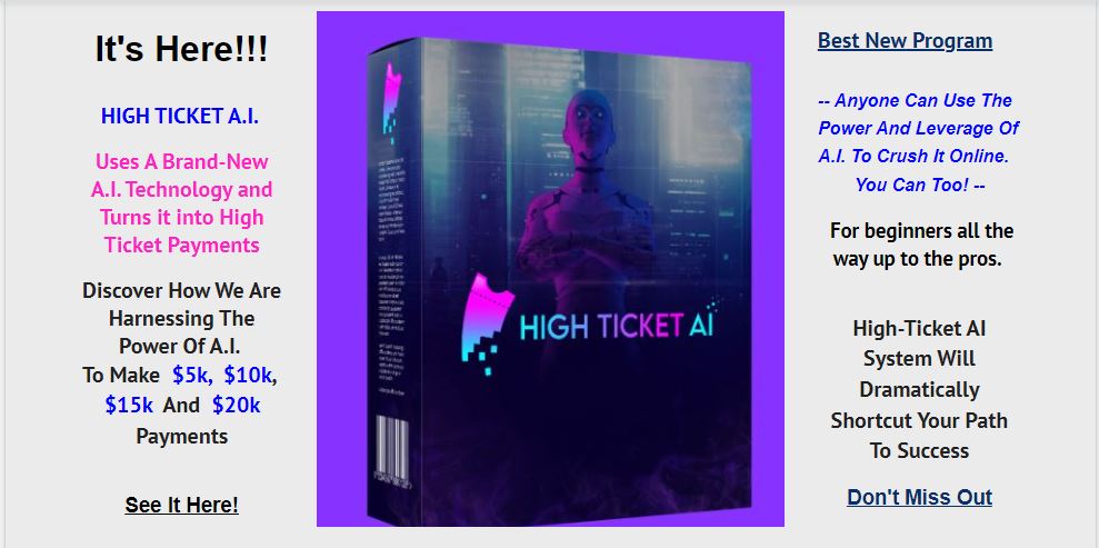 High Ticket AI is the hottest new High Ticket program!

